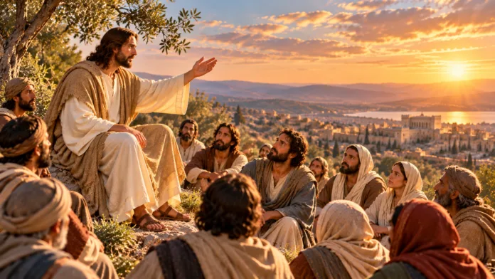 Sermon on the Mount at Sunset